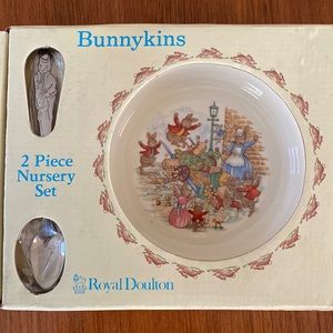 VTG Royal Doulton Bunnykins Bowl & Spoon